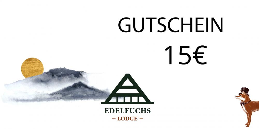 EDELFUCHS-LODGE Gutschein - 15,00 Euro
